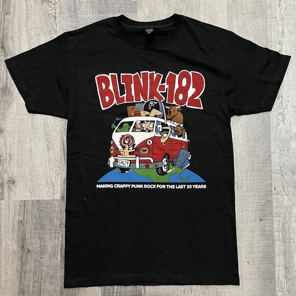 Blink 182 Shirt Men Small Black Crappy Punk Rock Concert Tour Band Bunny Graphic - Picture 1 of 4